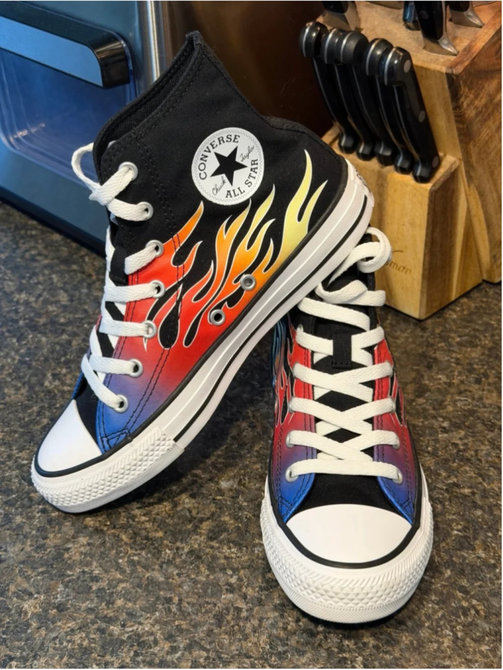 New Converse Chuck Taylor All Star Cars Flames Sneakers